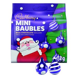 CADBURY MILK CHOCOLATE TREE DECORATIONS 72G