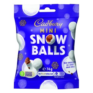 CADBURY MINI SNOWBALLS CLIPSTRIP 74G