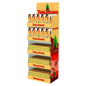 TOBLERONE DISPLAY TOBLERONE MIX 45.904KG-148PCS 
TOBLERONE CHRISTMASS MELK/LAIT 340G-100PCS 
TOBLERONE MINI MIX 248G-48PCS