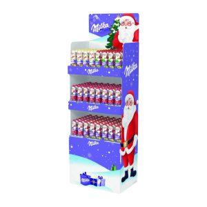 MILKA DISPLAY KERST / NOËL SANTA NEW 15.61KG-168PCS 
MILKA SANTA BISCOFF 95G-70PCS 
MILKA SANTA MELK/LAIT 90G-42PCS 
MILKA SANTA WIT/BLANC 90G-28PCS 
MILKA SANTA NOOTJES/NOISETTES 95G-28PCS