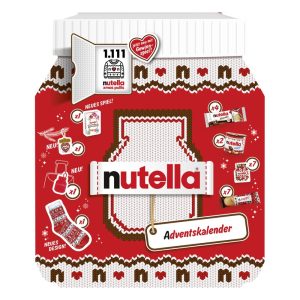 NUTELLA ADVENT CALENDAR (528G)
NUTELLA BISCUITS, NUTELLA B-READY, NUTELLA 15G, NUTELLA & GO!
NUTELLA SOCKS, CARD GAME, TREE ORNAMENT, NAME PLATE