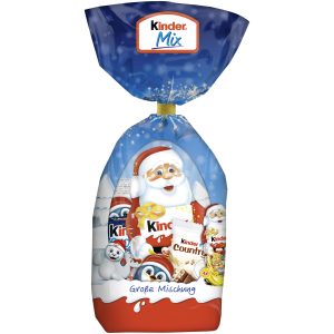 KINDER MIX LARGE MIX 201G
KINDER SANTA CLAUS, KINDER COUNTRY, KINDER CHOCOLATE, KINDER MINI FRIENDS CRUNCHY COOKIES