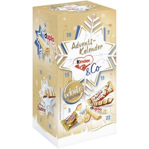 KINDER & CO. WHITE ADVENT CALENDAR 263G
KINDER SCHOKOBONS WHITE, KINDER BUENO WHITE, DUPLO WHITE, HANUTA MINI