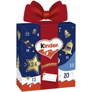 KINDER MIXED GIFT ADVENT CALENDAR 214G
KINDER & LOVE MINI, KINDER MINI EGGS HAZELNUT / MILK, KINDER CHOCOLATES, KINDER BUENO, KINDER COUNTRY