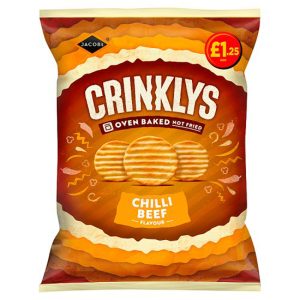 JACOBS CRINKLYS CHILLI BEEF PM 1.25 90G