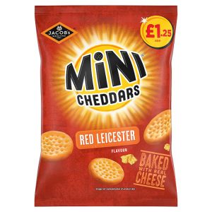JACOBS 90G MINI CHEDDARS RED LEICESTER PM 1.25