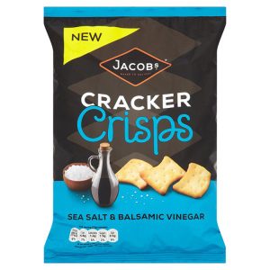 JACOBS CRACKER CRISPS SEASALT/BALSAMIC VINEGAR 150G
