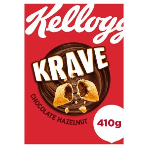 KELLOGGS BC KRAVE HAZELNUT 410G GBP3.69 PMP