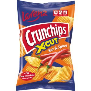 LORENZ CRUNCHIPS X- CUT HOT & SPICY 140G