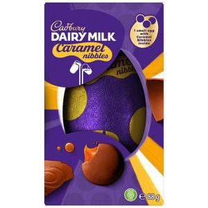 CADBURY EGG MEDIUM DAIRY MILK CARAMEL NIBBLES 88G
