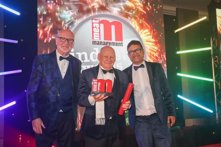 Photo L–R: Liveryman Graham Yandell MBE, Master Elect Peter Allen, and Paul Sinha, the VIP host at the Awards.