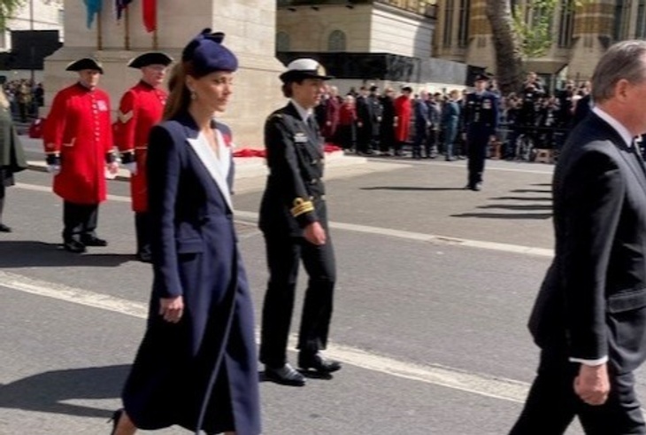 HRH Princess of Wales leading the wreath laying ceremony