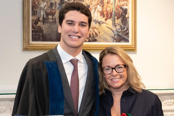 Bernardo Chagas Lima Braga was clothed as a Liveryman in the Court Meeting just prior to lunch, here pictured with Liveryman, Lucianne Allen.