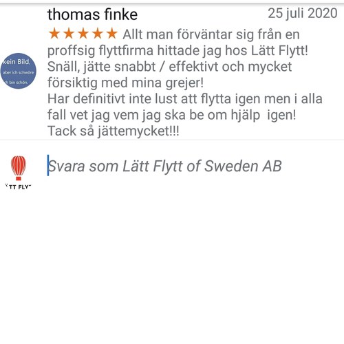 Bild  Lätt Flytt of Sweden (Foton Flyttare, Bild Flyttföretag)
