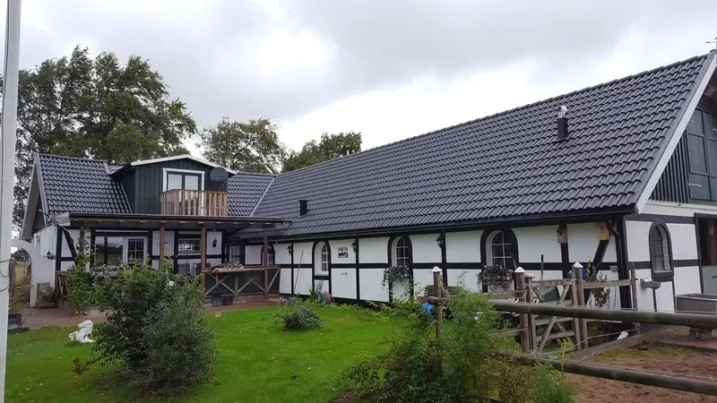Takomläggning på en villa i nordvästra Skåne, utförd av Swedtak Skåne