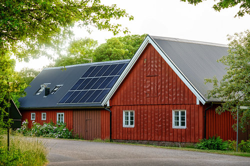 Bild solceller lantbruk