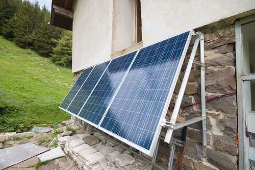 Solceller fasad, solceller vägg