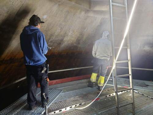 Arbete med industrigolv