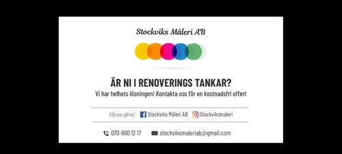 Företagsbild på Stockviks Måleri AB – Ett Företag i Västernorrlands län 2023