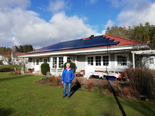 solceller på ett tak från 60-talet