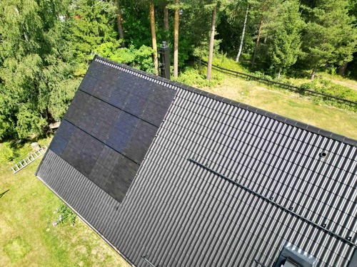 Mindre parti av solceller installerade på tak i Falun
