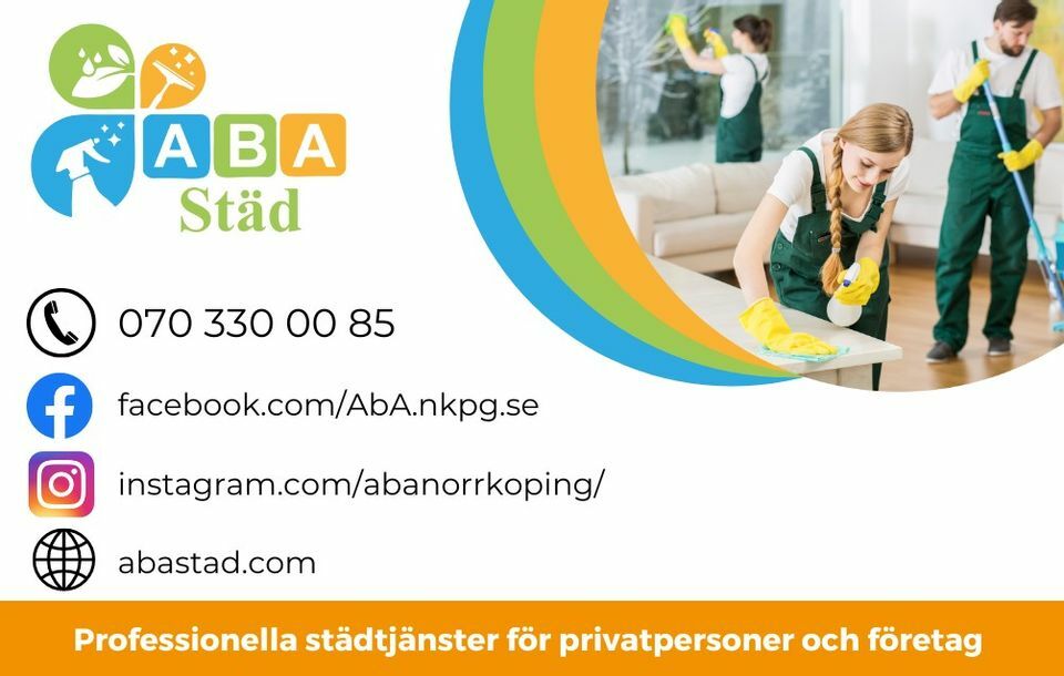 Företagsbild på Aba Städ – städare i Östergötlands län
