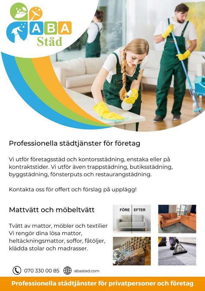 Företagsbild på Aba Städ – Ett städföretag i Norrköping 2023