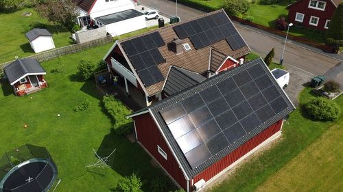 Bild solceller villa