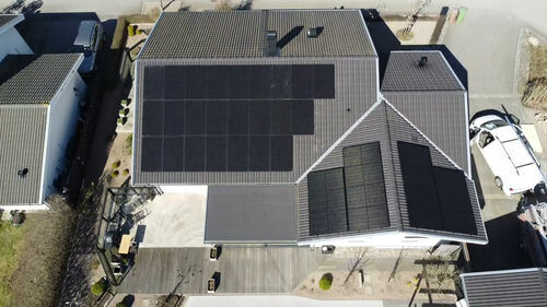 Bild solceller villa