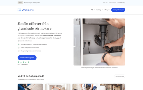 VVS Experter, Leads, Förfrågningar, Marknadsföring