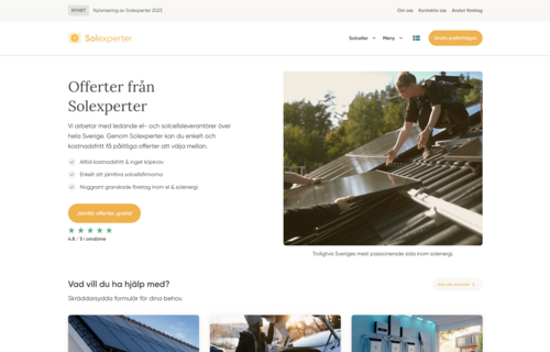 Solexperter, Förfrågningar, Leads, digital marknadsföring
