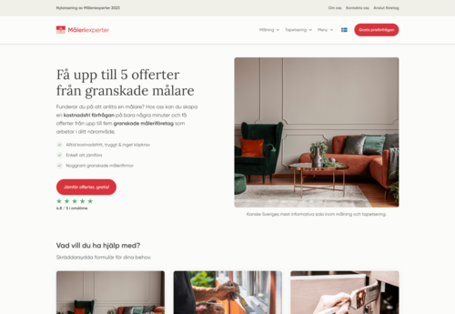 Måleriexperter, Leads, Förfrågningar, Marknadsföring