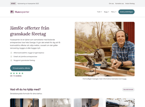 Husexperter, Leads, Förfrågningar, Markandsföring
