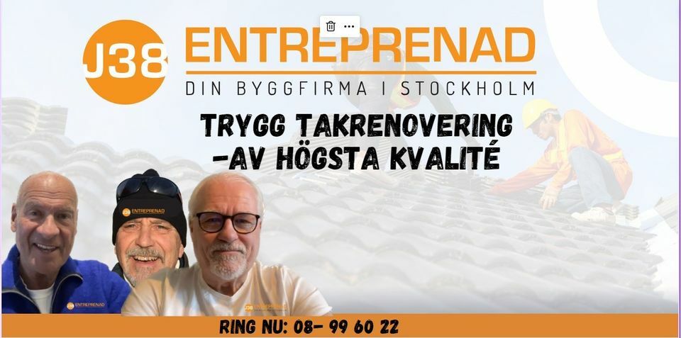 Företagsbild på J38 Entreprenad AB – Ett takföretag i Stockholms län