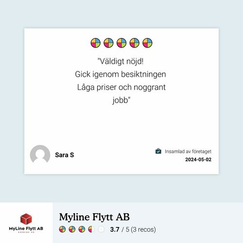 Företagsbild på MyLine Flytt AB – Ett flyttföretag i  2024