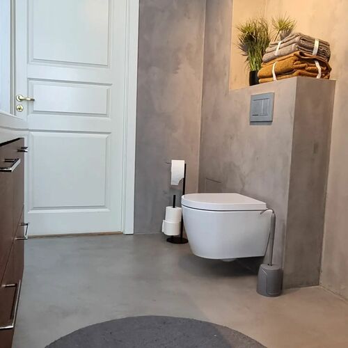 Badrum med microcement i Gävle