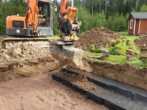 grävare dränering