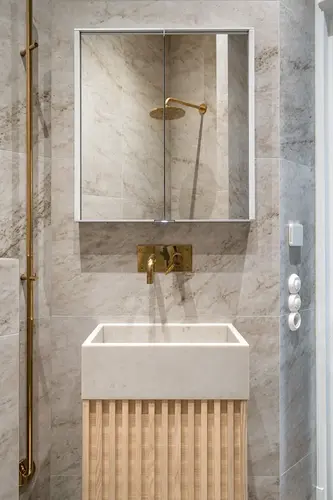 Handfat badrum i Kvartskomposit, Swedish Marble 20mm matt