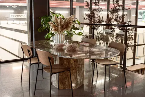 Matbord i Granit, Taupe White 20mm polerad