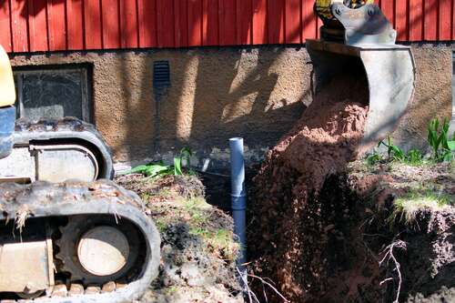 Dränering av hus