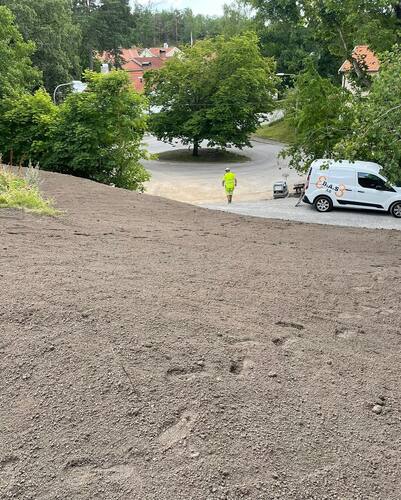 utslätad mark efter avslutad dränering