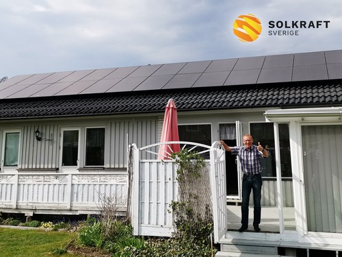 solceller på villa i Lidköping