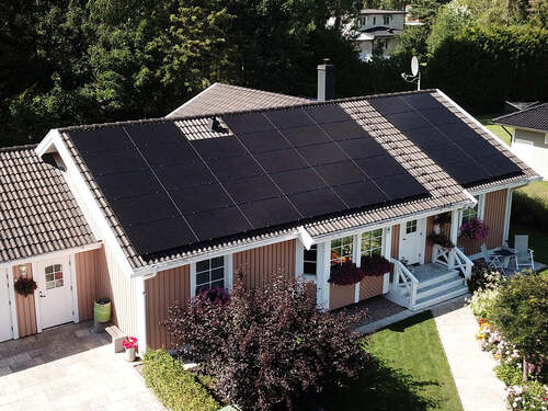 solceller på äldre villa
