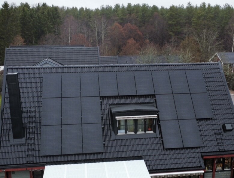 Solceller på tak i Uppsala
