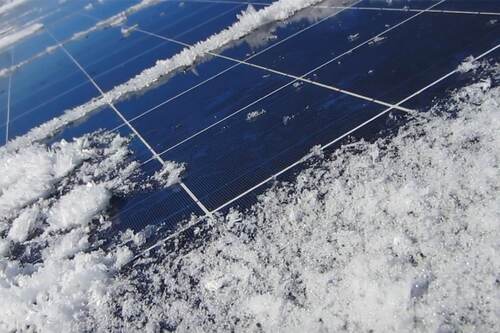 solceller på vintern