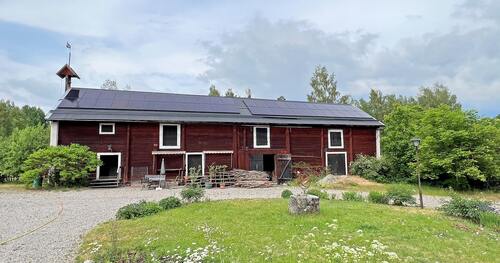 solcellsinstallation på villa