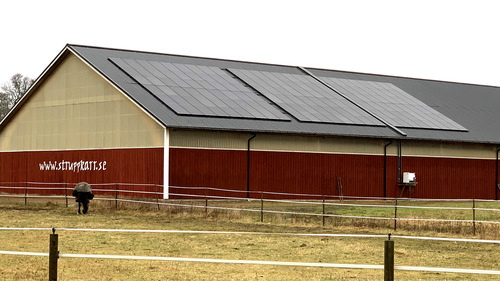 större anläggning med solenergi i Göteborgs lantbruksområde