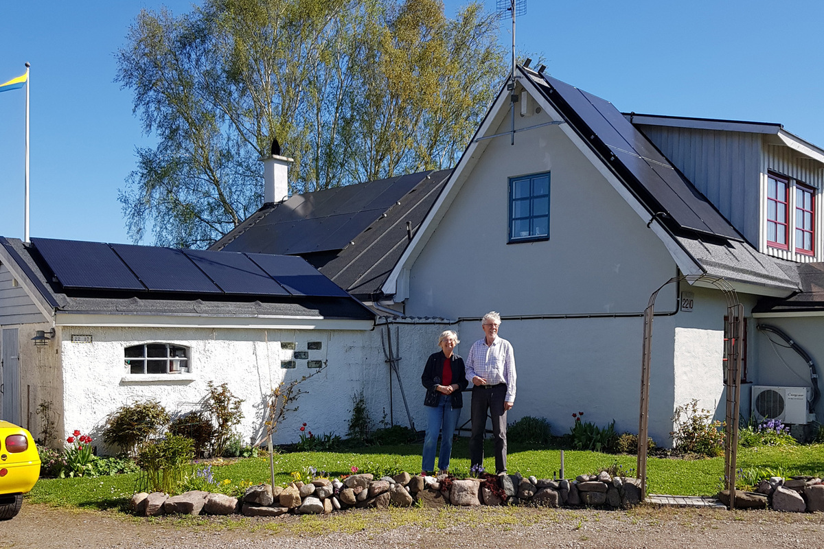 Solceller i tre väderstreck