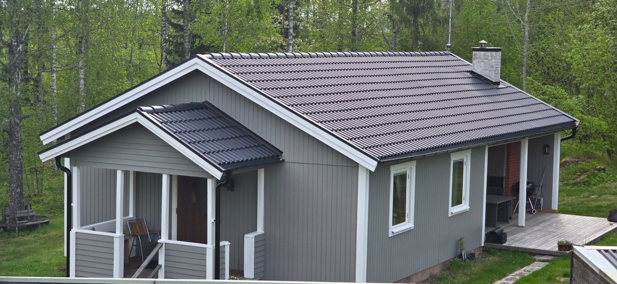 Enplansvilla med nytt tak installerat av Trygga Tak