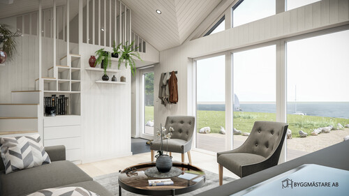 bild innefrån ett attefallshus